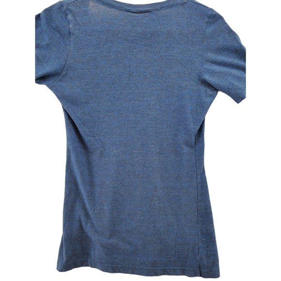 CHICAGO CUBS Shirt Women’s Short Sleeve V-Neck Tee Blue Size Small - Picture 6 of 6